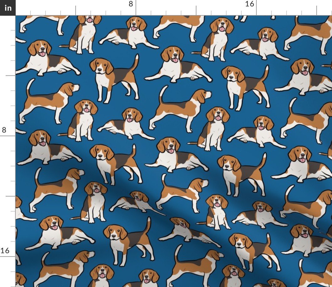Beagle Dogs - Large - Navy Blue
