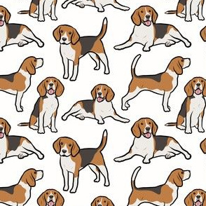 Beagle Dogs - Small - White