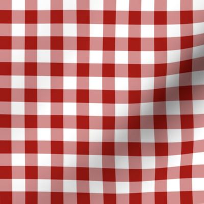 Gingham, Plaid, Check, Red and White