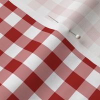 Gingham, Plaid, Check, Red and White