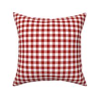 Gingham, Plaid, Check, Red and White