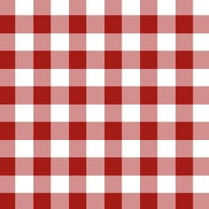 Gingham, Plaid, Check, Red and White