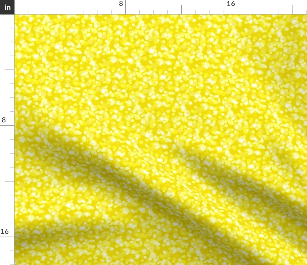 Small Sparkly Bokeh Pattern - Dandelion Yellow Color