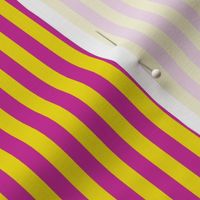 Dandelion Yellow Bengal Stripe Pattern Vertical in Royal Fuchsia