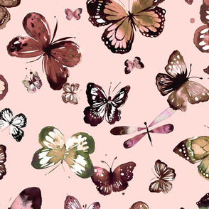 Butterflies Wings Pink Jumbo Large