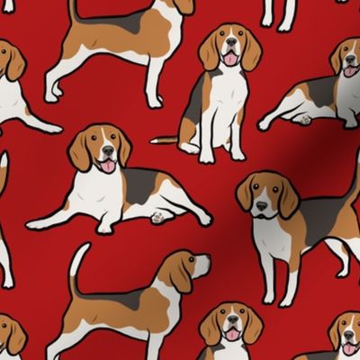 Beagle Dogs - Large - Red