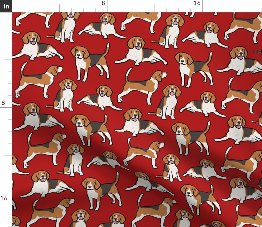 Beagle Dogs - Large - Red