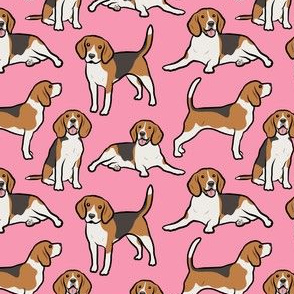 Beagle Dogs - Small - Pink
