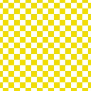 Checker Pattern - Dandelion Yellow and White