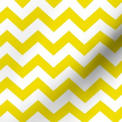 Chevron Pattern - Dandelion Yellow and White