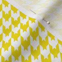 Houndstooth Pattern - Dandelion Yellow and White