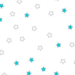 kids room, nursery, Baby, stars, sky, starry sky, starry pattern, baby nursery, delicate, turquoise and white, soft, baby stuff, The Little Prince.