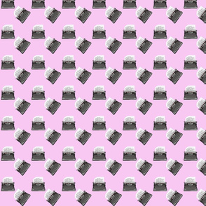 pink typewriter pattern