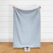 Powder Blue Awning Stripe Pattern Horizontal in White