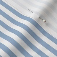 Powder Blue Bengal Stripe Pattern Vertical in White
