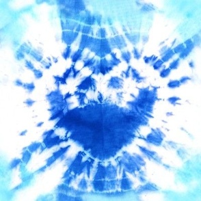Tie-Dye Blue Heart
