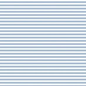 Small Powder Blue Bengal Stripe Pattern Horizontal in White