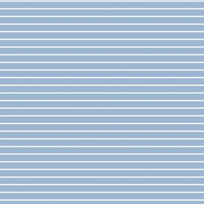 Small Powder Blue Pin Stripe Pattern Horizontal in White