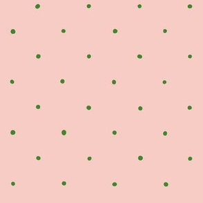 Kelly Green polka on pink