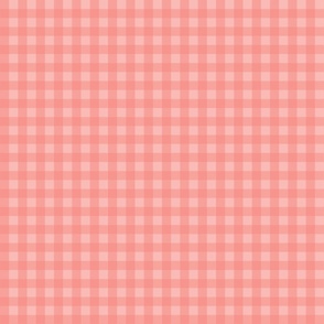 Coral Pink Ginham Plaid, Peach Pink Buffalo