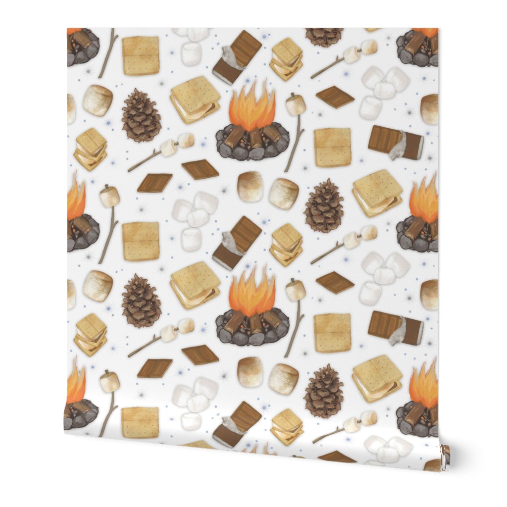 S'mores Campfires on White