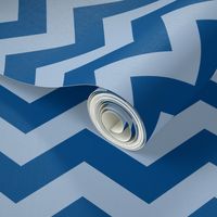 Chevron Pattern - Powder Blue and Blue