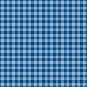 Small Gingham Pattern - Powder Blue and Blue