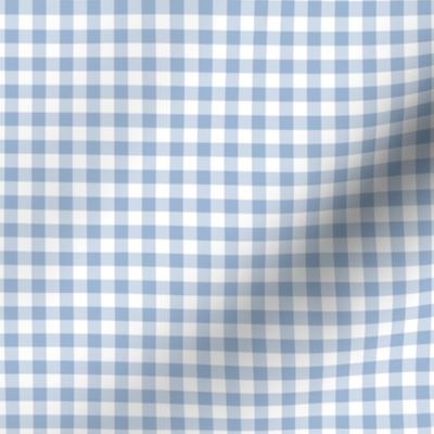 Small Gingham Pattern - Powder Blue and White