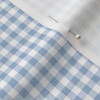 Small Gingham Pattern - Powder Blue and White