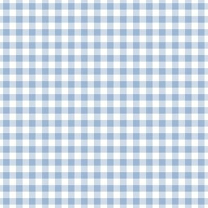 Small Gingham Pattern - Powder Blue and White