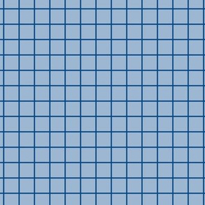 Grid Pattern - Powder Blue and Blue