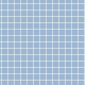 Grid Pattern - Powder Blue and White