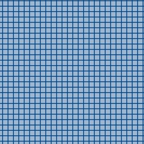 Small Grid Pattern - Powder Blue and Blue