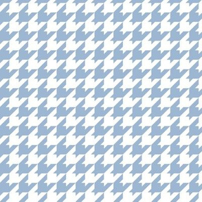 Houndstooth Pattern - Powder Blue and White