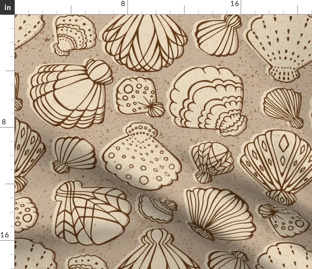 Sea Shells in Tan by ArtfulFreddy