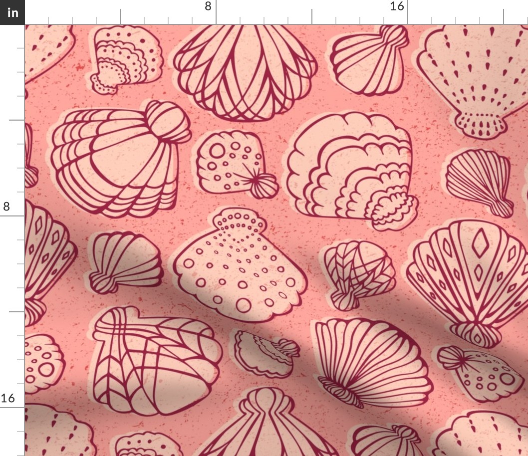 Sea Shells in Pink by ArtfulFreddy