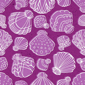 Sea Shells in Purple by ArtfulFreddy