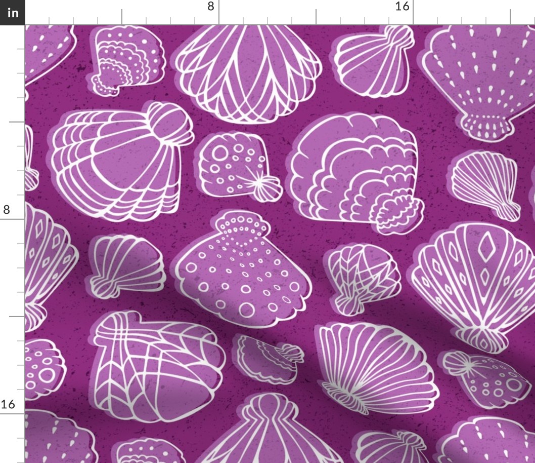 Sea Shells in Purple by ArtfulFreddy