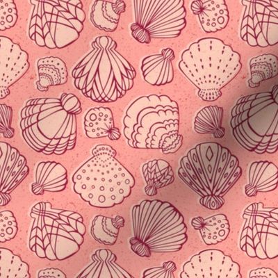Sea Shells in Pink (small scale) by Artfu