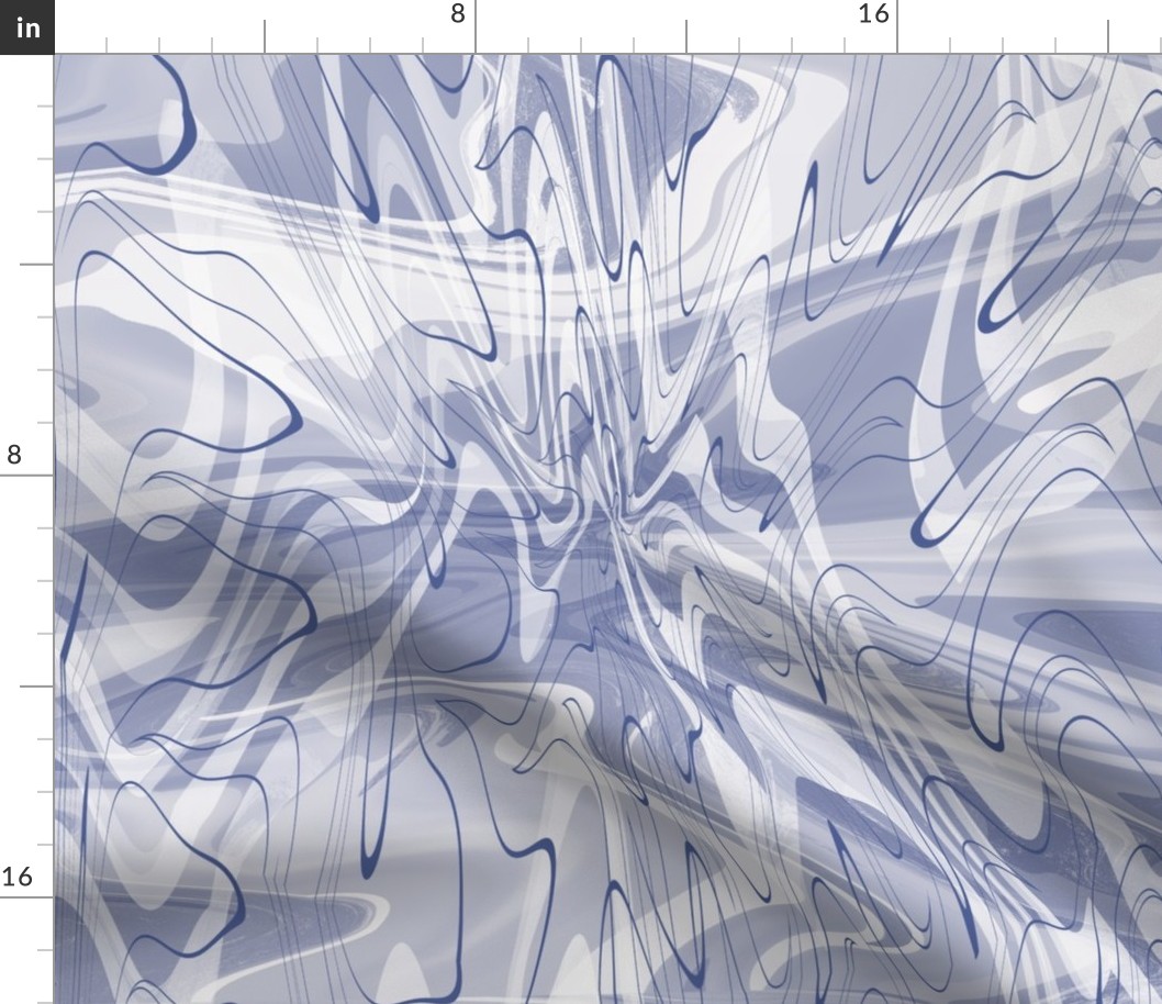 Indigo Shibori Pattern 7 - Abstract Illustration + Texture