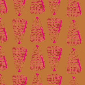 spotty cone shells - Leah - Burent Orange _ Hot Pink