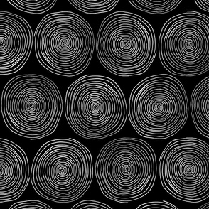 Organic Spirals // Black and White