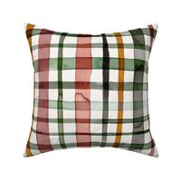 Gingham watercolor Countryside Green orange Jumbo St Patricks Day