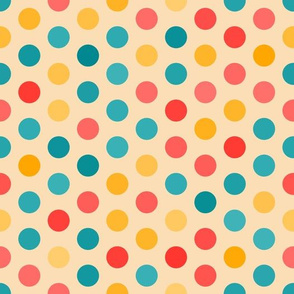 bright polka dots, bright circles, kids room, kids, multicolor Polka dot, children room, bright, cheerful, kids stuff, children, middle scale, multicolor, polka dots, polka dot.