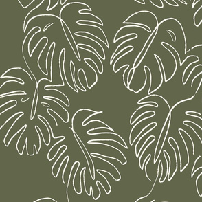 Troppo Monstera Single Line - Lola - Juniper Green