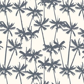 SMALL Tropical Palms - Elle - ocean blue