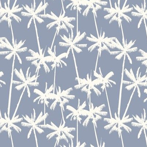 SMALL Tropical Palms - Elle - Slate Blue