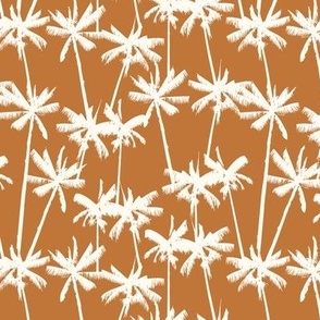 SMALL Tropical Palms - Leah - Burnt Orange