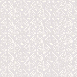 SMALL Art Deco Scallop - Lola - Bone _ Soft Grey