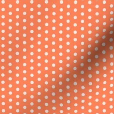 Dots, Polka Dots, Orange and Light Orange Polka Dots Summer Fabric, Spring Fabric